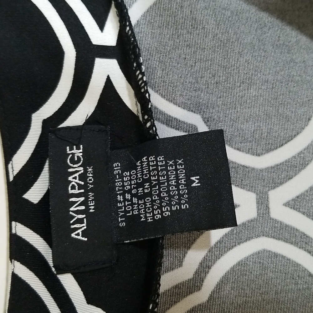 Alyn Paige New York Women's Black & White Dress Size M - Picture 2 of 5